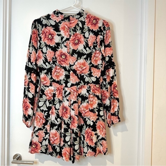 Dotti floral playsuit long sleeve flowers beach summer casual ladies size 8 - Picture 2 of 6